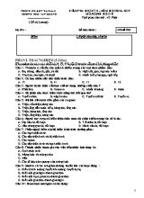 Đề kiểm tra học kỳ II môn Sinh học Lớp 8 - Mã đề 565 - Năm học 2016-2017 - Trường THCS Tân Quang